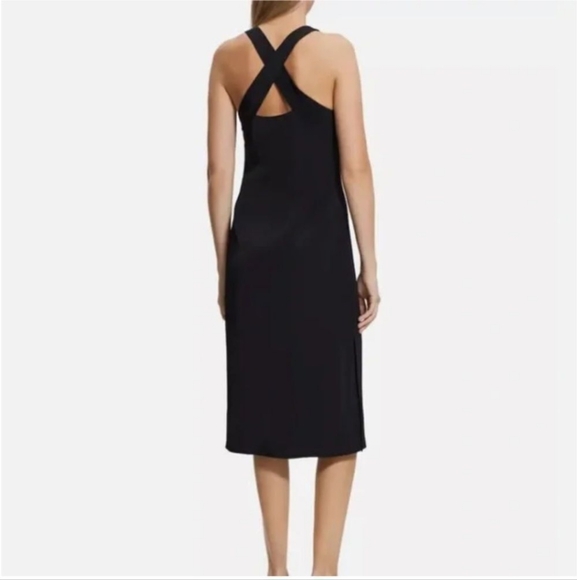Theory Black Ottoman Midi Dress - Picture 2 of 7